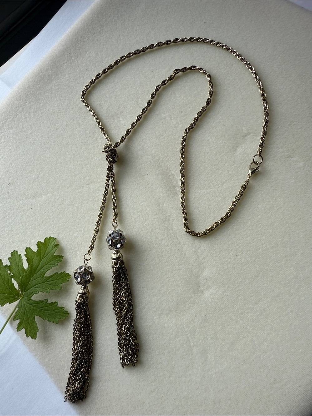 Gold-Tone Tassel Pendant Necklace - Vintage-Inspired|26”